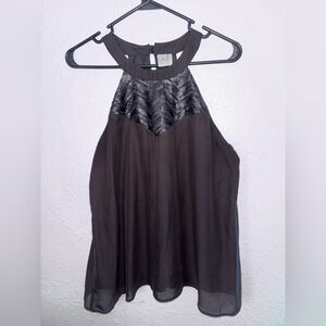 Paper Crane Black Sequin Halter Camisole